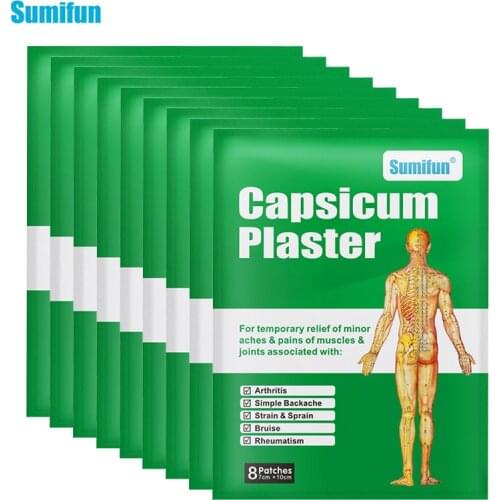 Sumifun 8/24/40/80Pcs Capsicum Plaster Muscle Strain & Sprain Pain Relief Simple Backache Wrist Arthritis Bruise Pain Patch