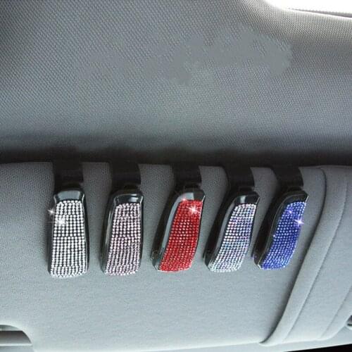 Auto Sun Visor Glasses Bracket Fastener Clip Holder for Sunglasses Eyeglasses Ticket Card Universal Multi-Function Bracket