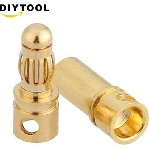 10Pair 3.5mm Gold-plated Bullet Banana Plug Connector for ESC Motor Battery Connector male female bullet connectors plug