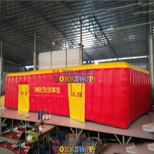 Children fire education tunnel imitation room inflatable fire tent