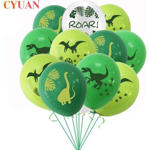 Dinosaur Confetti Latex Balloon Jungle Animal Wild One ROAR Dino Birthday Party Decorations Balloon Baby Shower Air Balls Globos