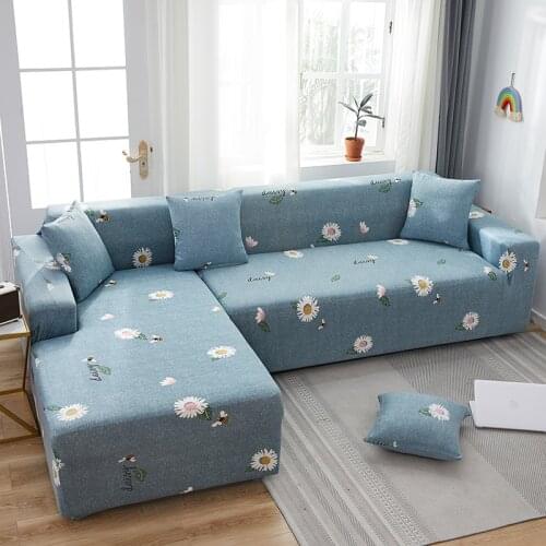 Elastic Sofa Cover Stretch Slipcovers Flower Sofa Sectional for Living Room Couch Cover Single/Two/Three/Four Seat 0030