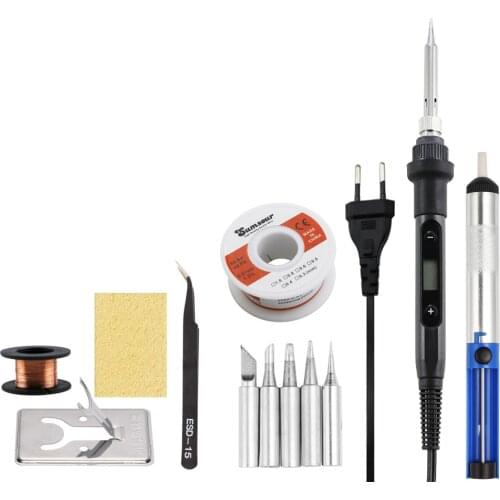 Adjustable Temperature 80W LCD Digital Display Electric Soldering Iron 220V / 110V Welding Iron Tips Welding Repair Tools
