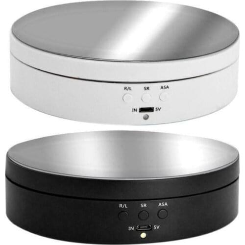 3 Speeds Electric Rotating Display Stand Mirror 360 Degree Turntable Photography Video Shooting Props Jewelry Display Stand