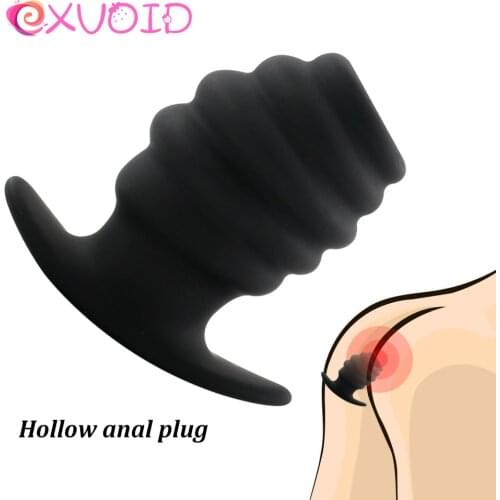 EXVOID Anus Dilator Adult Products Enema Sex Shop Sex Toys for Couples Butt Plug Hollow Anal Plug Butt Expansion