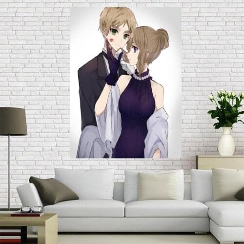 Hot Sell Custom Hetalia Canvas Painting Poster Home Decor Cloth Fabric Wall Art Poster for Living Room
