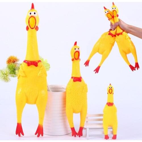 17cm 30cm 37cm Screaming Chicken Squeeze Sound Toy Pets Toy Product Dog Toys Shrilling Decompression Tool Funny Gadgets