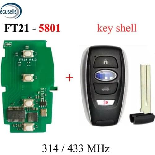 Lonsdor FT21-5801 314/433MHz K518 Car Smart Remote Key for S-ubaru 4D PCB Board work with K518