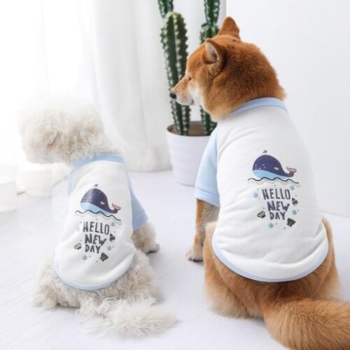 MADDEN Cute Pet Dog Clothes Summer Printed Jacket Coat for Small Medium Dogs Chihuahua Sweatshirt Soft Puppy Shirt Cat Clothing