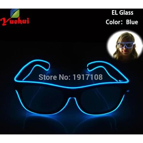 Flashing EL Led Glasses Luminous Party Decorative Lighting Colorful For Bright Light Festival Gift with DC-3V Steady On Inverter