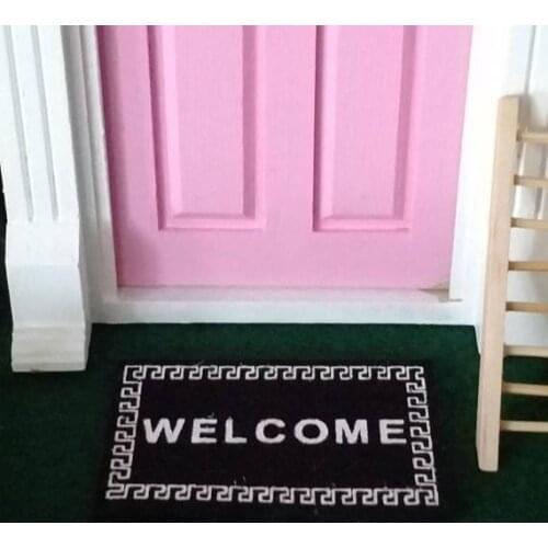 Miniature 1/12th Scale Set of Welcome Doormats To Place In Front of Your Fairy Door or Dollhouse Door or Dollhouse Dinner Room