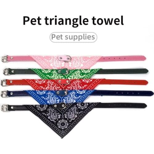 New Adjustable Dog Bibs For Small Dogs Collars Tie Necktie Cat Scarf Puppy Bandanas For Cat Triangular Bow Ties Pet Grooming