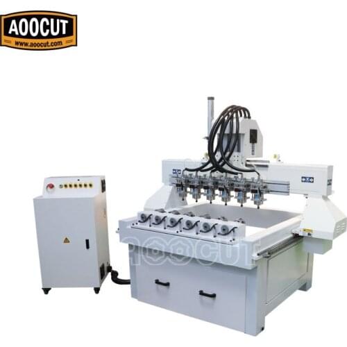 New style High-precision wooden doors design Aoocut 1718 Multi-Spindle High Speed cnc engraver for flat and cylinder engraving