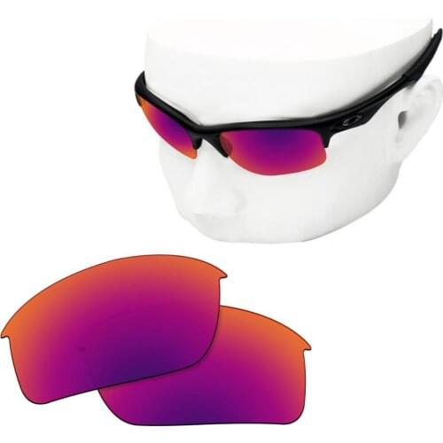 OOWLIT Polarized Replacement Lenses of Purple Red Mirror for-Oakley Bottle Rocket OO9164 Sunglasses