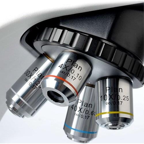Microscope Achromatic Objective Lens INFINITY PLAN DIN 4X 10X 20X 40X 100X For Biological Microscope High Definition