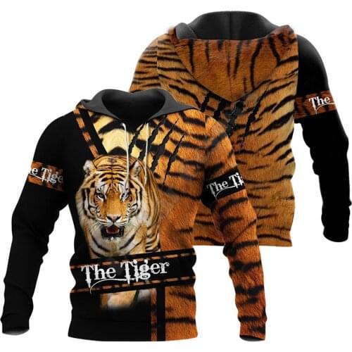 Amazing Tiger 3D printed Hoodies sweatshirts Men Women Fashion Hooded Long Sleeve streetwear Funny Animal Pullover 04