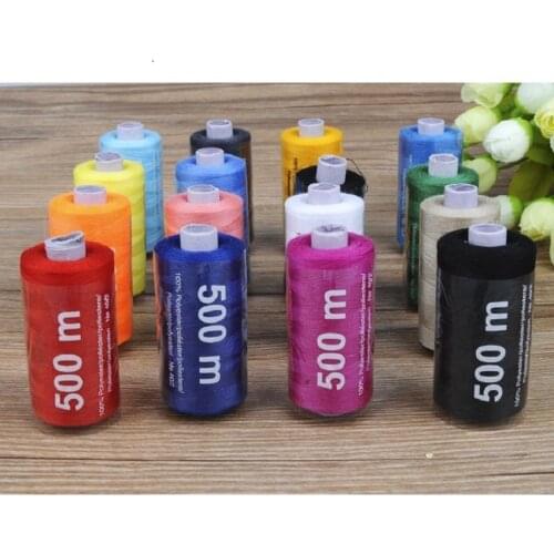 15pcs 500M Strong and Durable Sewing Threads for Sewing Polyester Thread Clothes Sewing Supplies Accessories White Black