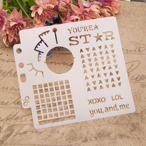 Lattice star Plastic Layering Stencils for DIY Scrapbooking/photo album Decorative Embossing DIY Paper Cards Crafts