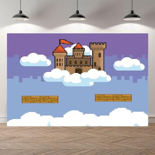 Seekpro Photography Background viedo game theme super game Party Baby Shower Boy Birthday Photo Background Photocall