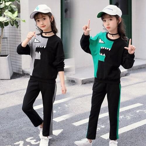 Autumn Children Clothing Cartoon Girls Sets Long Sleeve Tracksuit 4 6 8 9 10 12 Years Girls Clothes Sport Suit Kids Clothes Sets