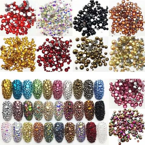 Swarovsky Multi-size Crystal Manicure Rhinestones Nail Decoration Strass Charms Stones For 3D Designs Nails Accessoires