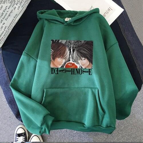 Hot Manga Cartoon Death Note Men / Women Hoodies Sweatshirts Print Unisex Long Sleeve Pullovers Tracksuits Fashion Casual Tops