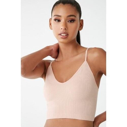 Womens Ribbed Knit Tank Tops Summer Rib Knitted Bra Backless Crop Plus Size 100Kg Casual Fashion Strap ouc478
