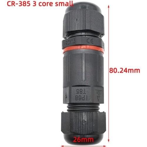 1pcs Cable Connector Waterproof IP68 250V&16a 6-12mm Electrical Wire Sealed Retardant 3 pin Wire Conector for LED Light