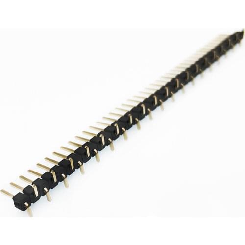 10pcs 2.54mm Pin Header 1X40P R1 type/R2 type/SMT Board Spacer Single row single plastic Gold-plated