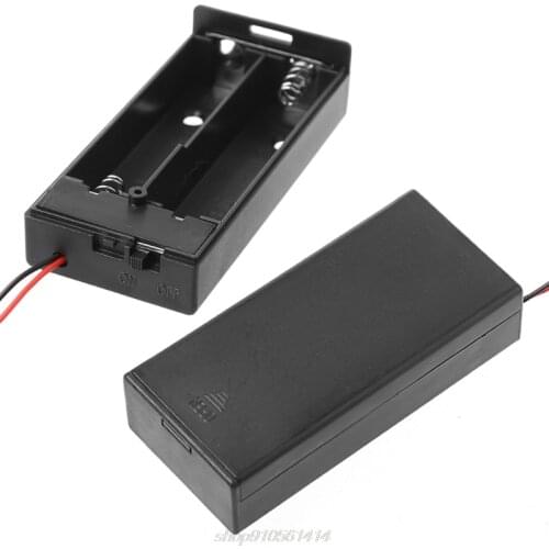 3.7V 2x 18650 Battery Holder Box Storage Case Container With Cable ON/OFF Switch D04 20 Dropshipping