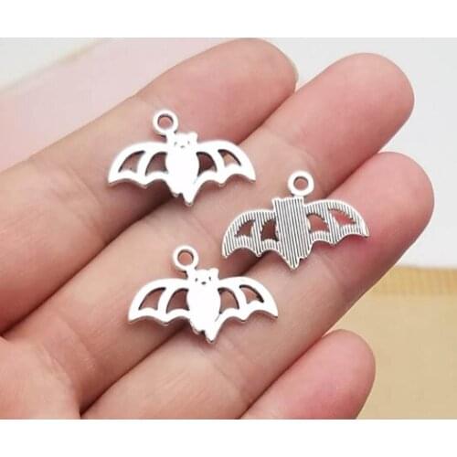 35pcs/lot--24x16mm, bat chams,Antique silver plated Flying Bat charms,DIY supplies,Jewelry accessories