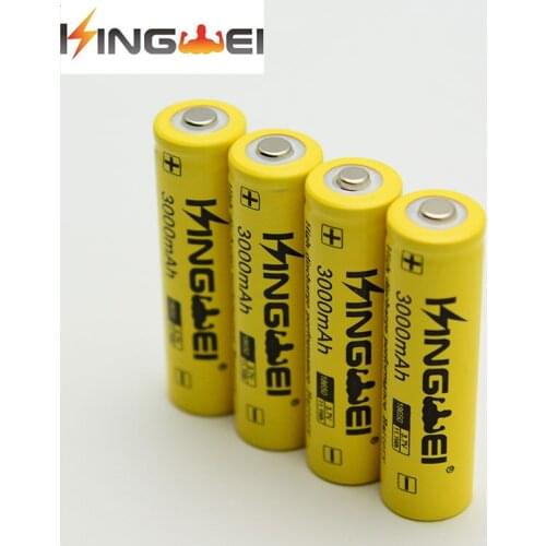 4 Pcs KingWei 18650 Rechargeable Batteries Real Capacity 3000mAh 3.7v Li ion Lithium Battery