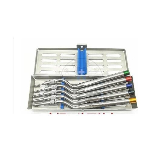 5 pcs Dental Implant Osteotome Instrument Mandibular Sinus Elevator Tool Concave Tips sinus Lifting Device Implant bone Extruder