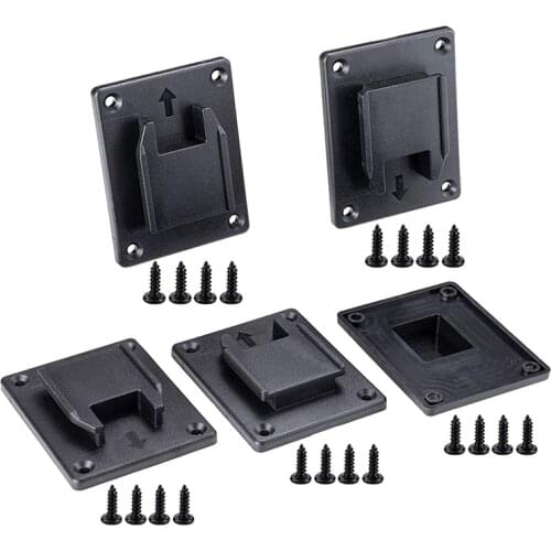 5 Packs Electric Tool Holder Dock Mount for Dewalt 12V 20V Electric Drill Tools Holder Hanger(Black)