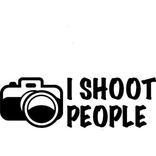 Car Stickers Personality Humorous Camera Car Stickers Car Decoration Decals Creative for Various Models Black/white, 20cm*7cm