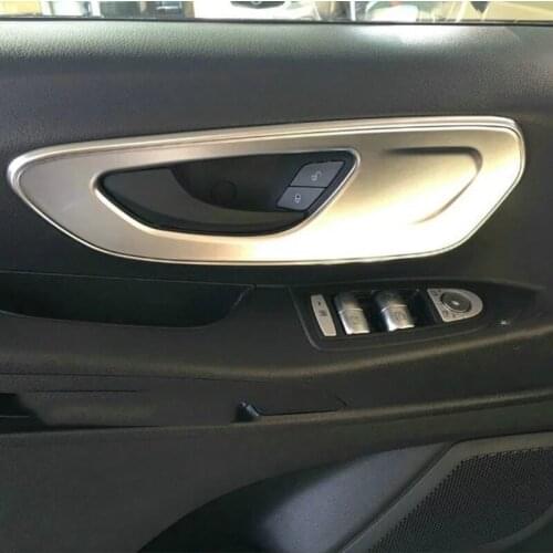Side Wing Door Handle Bowl Insert Trim Frame For Mercedes Benz Vito 2014 - 2018 Chrome Interior Car Styling Accessory