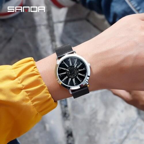 SANDA Mens Watches Quartz Top Brand Military Rotating Dial Male Watches Men Sports Army Watch Waterproof Relogio Masculino