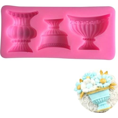 DIY European-style decorative flowerpot, vase, flowerbed, liquid silicone mold, liquid silicone fondant mold