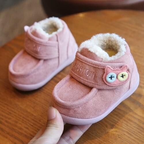 Childrens Shoes Snow Boots Unisex 2021 Toddler New Winter Boys Thick Plush Shoes Solid Girls Warm Shoes Kids Short Martin Boots