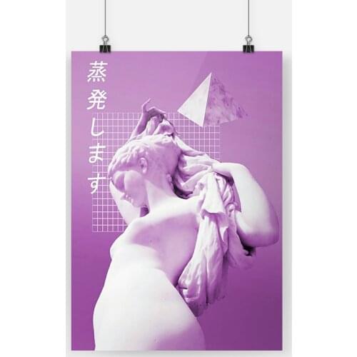 Vaporwave Sculpture Aesthetics Poster Canvas Painting Wall Art Decor Living Room Bedroom Study Home Decoration Prints