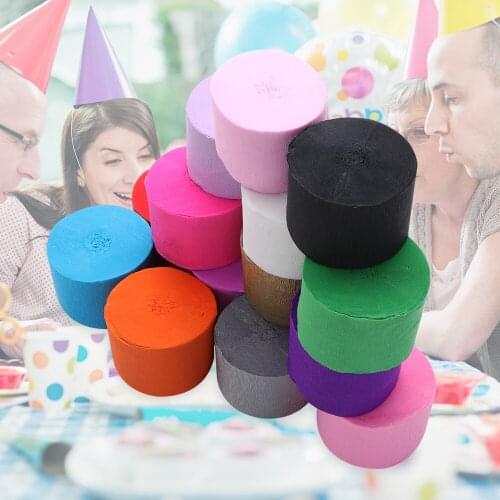 1PC Crepe Paper Streamers Rainbow Paper Garland Photography Backdrops Wedding Birthday Party Venue Decor Art Crafts Crepe Paper