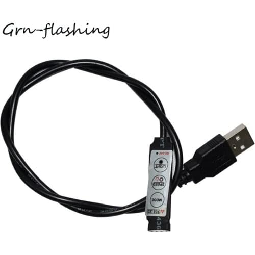 GRN-FLASHING 50CM USB connector cable line DC5-24V 3 keys 4 pins Switch line Control line for RGB LED strip