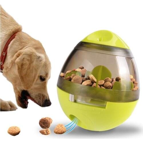 Interactive Dog Cat Food Treat Ball Bowl Toy Funny Pet Shaking Leakage Food Container Puppy Cat Slow Feed Pet Tumbler Toy