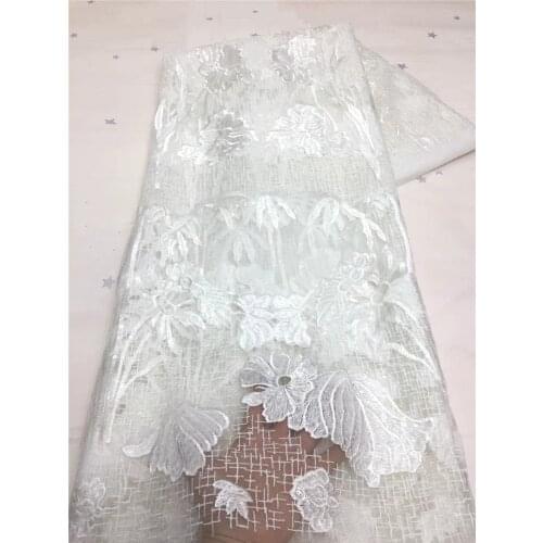 Exquisite leaf sequined tulle lace, African lace fabric, suitable for fashionable ladies party dresses
