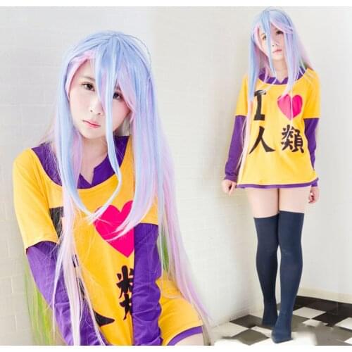 Fantasia infantil Anime NO GAME NO LIFE Cosplay Costume Sora T-shirt Shirt Tee +Free TRACK Disfraces