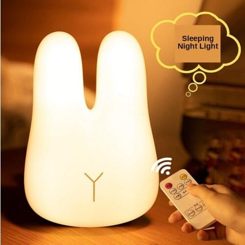 Creative Plug-in Timing LED Night Light for Bedroom Decoration with Night Soft Light Feeding Remote Control Bedside Light