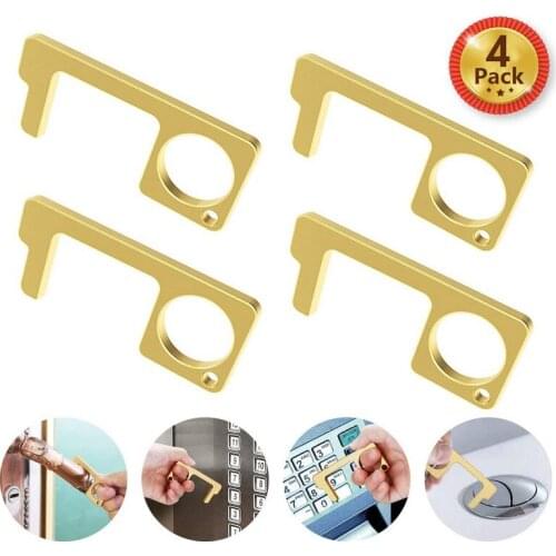 2020 New Anti Contact Door Opener Contactless Key Door Opener Key Chain Non-contact Door Handle Elevator Artifact Keychain