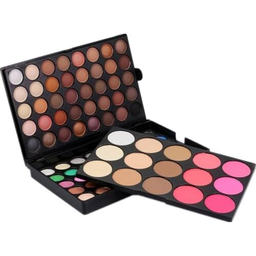 New 95 Colors Women Makeup Kit,Perfect Combination Suit,,Pearl&Matte Style Eyeshadow,Silky Grooming Powder Plate,Colored Blush