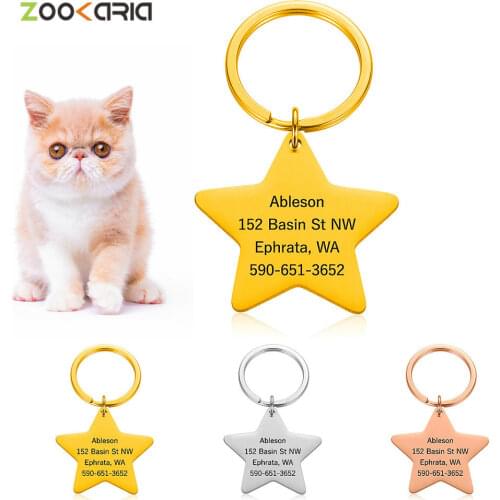 Personalized Dog Cat Pet Id Tags Engraved Cat Puppy Pet ID Name Phone Number Collar Tag Pendant Pet Accessories Dog Tag