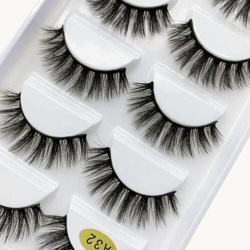 Eye Lashes Mink Natural False Eyelashes Dramatic Volume Fake Lashes Make Up Eyelash Extension Mink Eyelashes 5pairs maquiagem